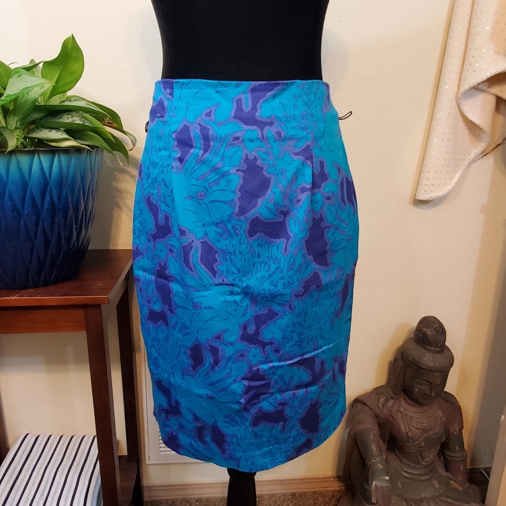 Worthington Women's Dressy Skirt, Blue & Purple, Size 4